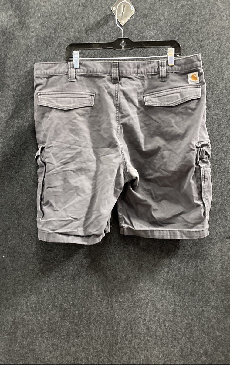 Carhartt Men's Grey Rugged Flex Relaxed Fit Canvas Cargo Work Shorts Sz 42