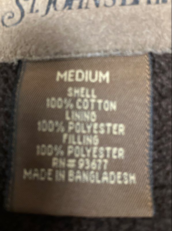 St. John's Bay Men's Tan Fleece Lined Canvas Shirt Jacket Sz Medium