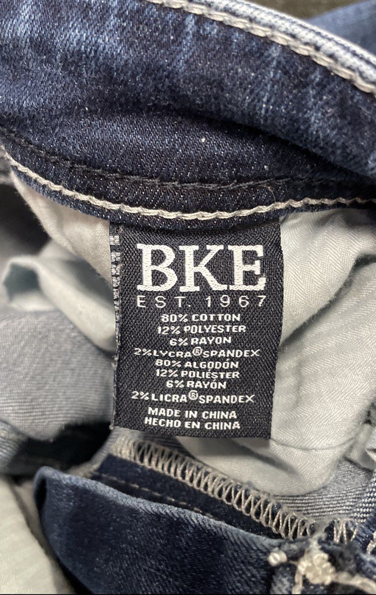 BKE Men's Mason Jeans Light Medium Wash Distressed Straight Leg Sz 34x30