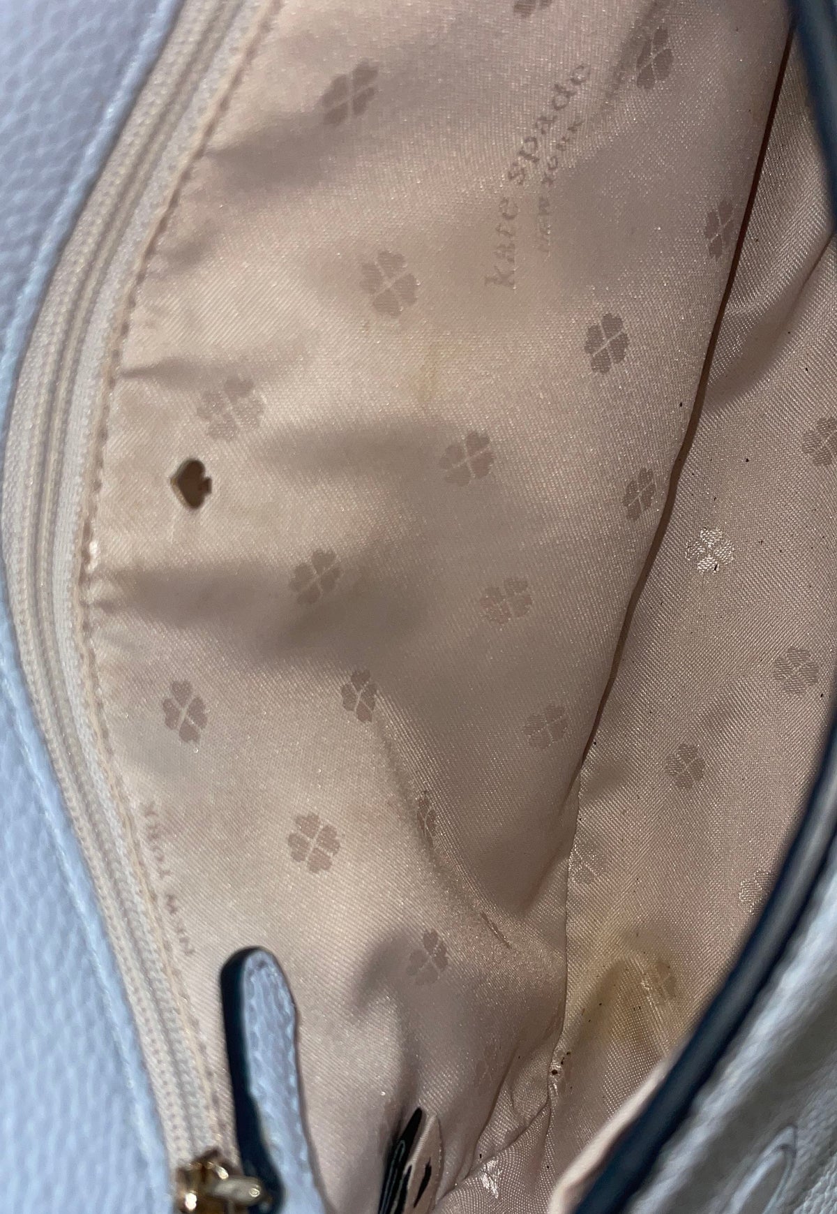 Kate Spade Light Blue Pebble Leather Crossbody Bag Small