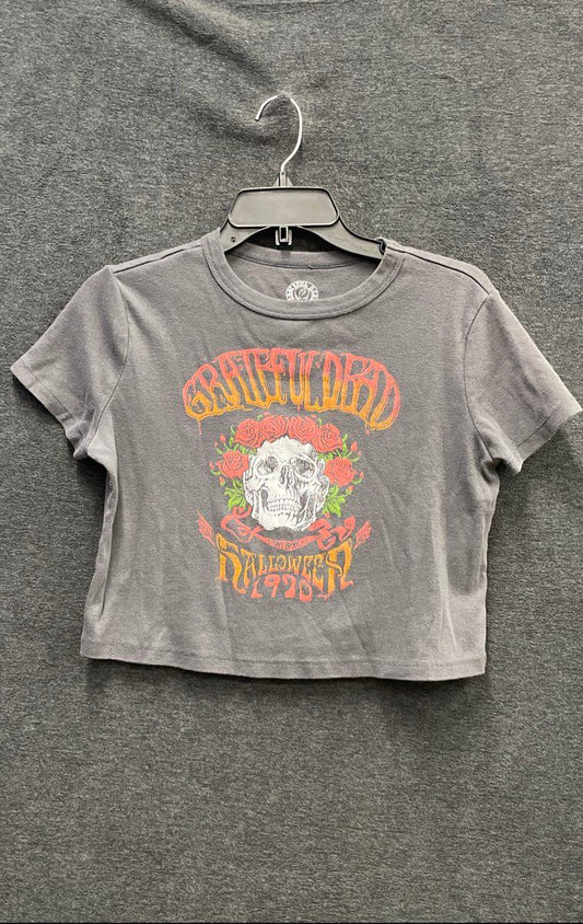 Grateful Dead Halloween 1970 Stony Brook T-Shirt Reprint Cropped Gray Sz M