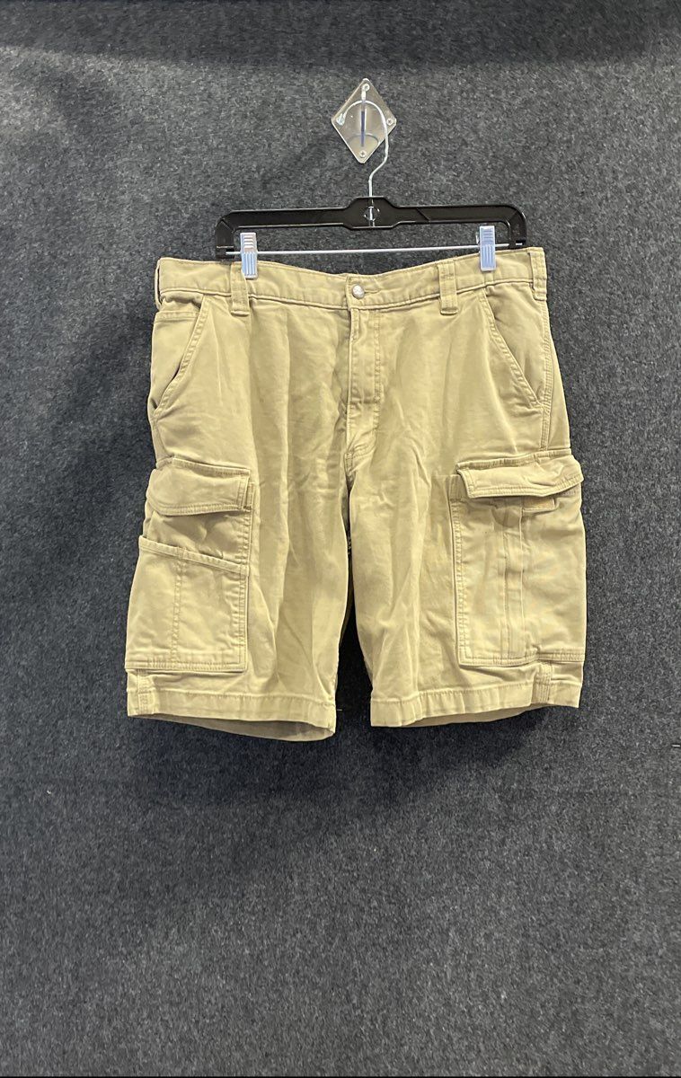 Carhartt Men's Khaki Relaxed Fit Rugged Flex Cargo Shorts Size 36 103542