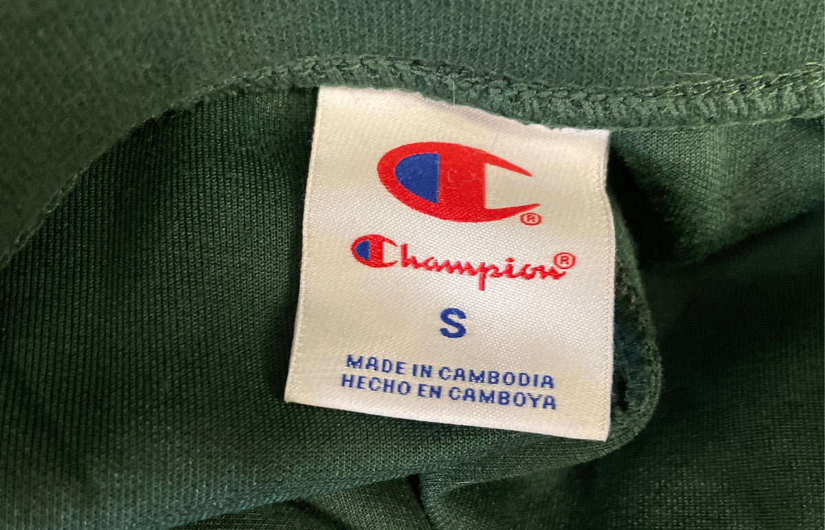 Champion Women's Green Wide Leg Side Stripe Sweatpants Embroidered Logo Sz S