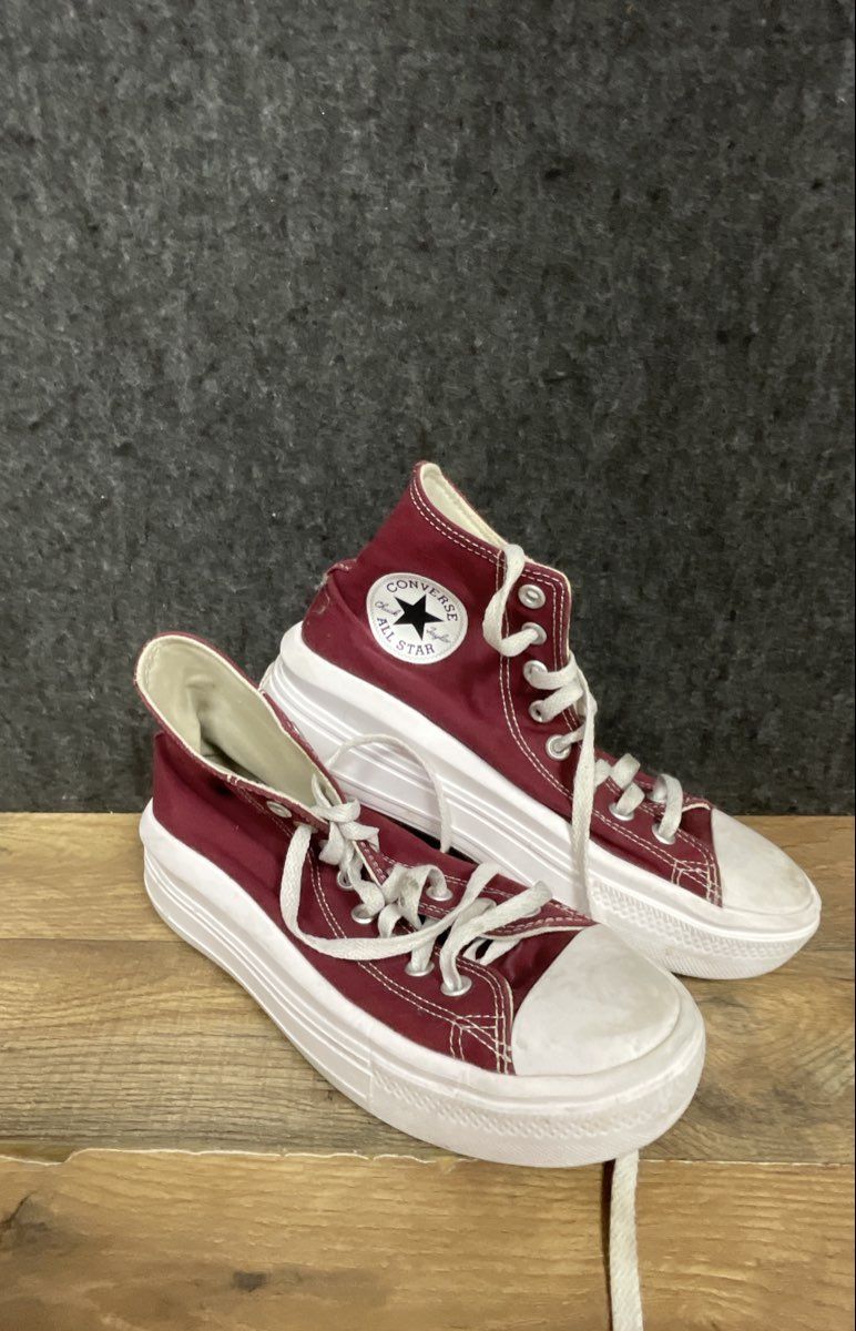 Converse Chuck Taylor All Star Move High Top Burgundy Women's Size 9