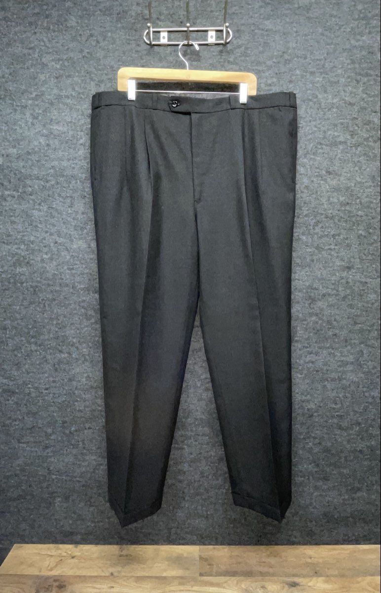 Vintage 90s Lombardi & Co Men's Dark Grey 2-Piece Suit Blazer Trousers