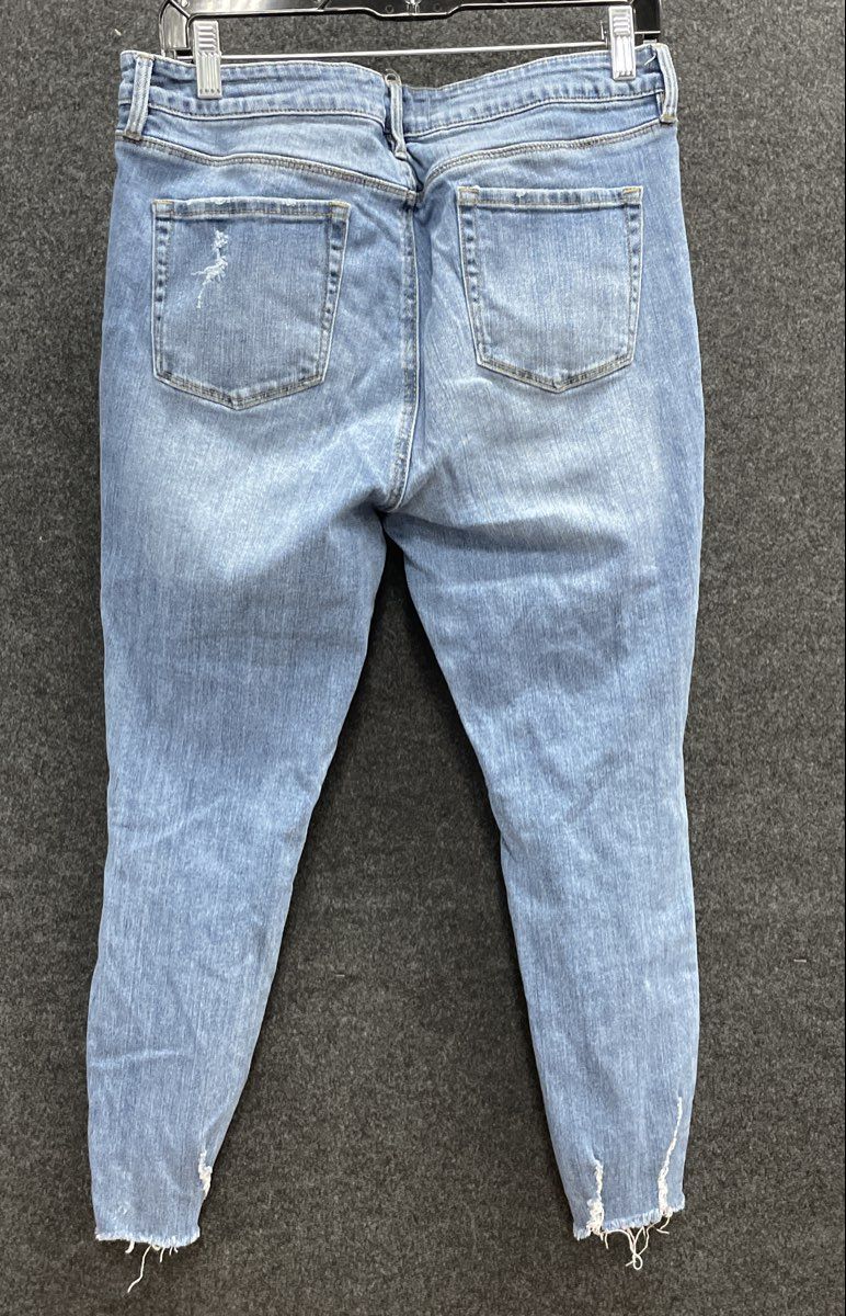 PacSun Women's Mid-Rise Skinniest Ankle Jeans Light Wash Distressed Sz 30S