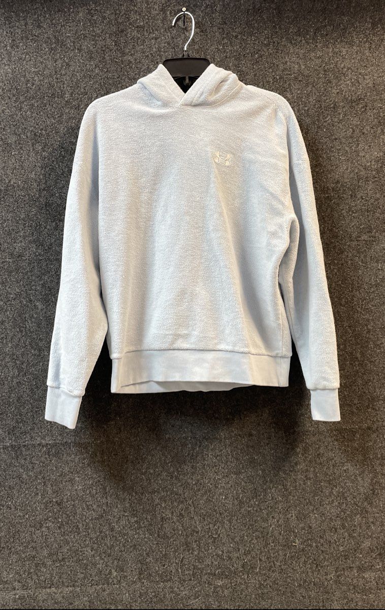 Under Armour Women's Light Blue Textured Terry Pullover Hoodie Sz M
