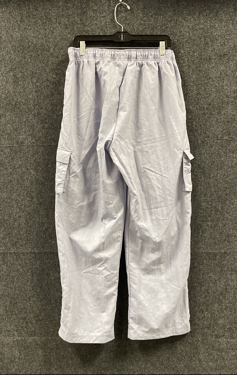Nike Women's Lavender Purple Woven Nylon Wide Leg Cargo Pants Sz L