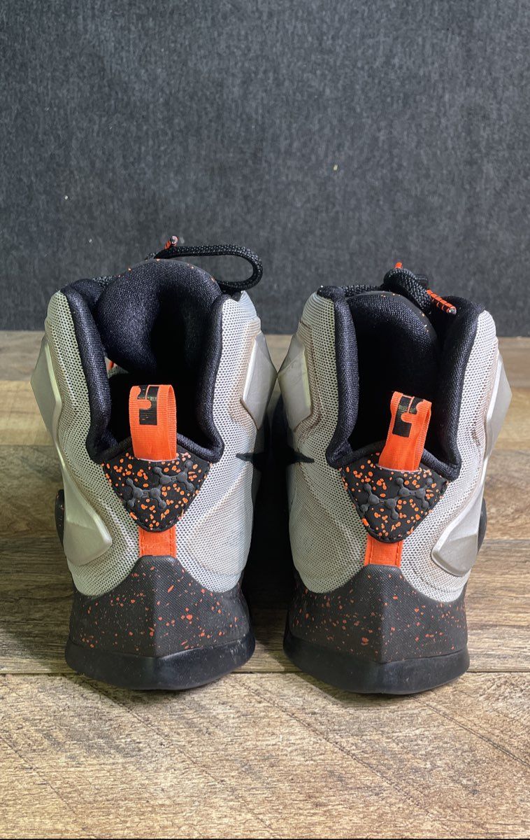 Nike LeBron 13 Rubber City Wolf Grey Black Basketball Shoes Men's Size 9