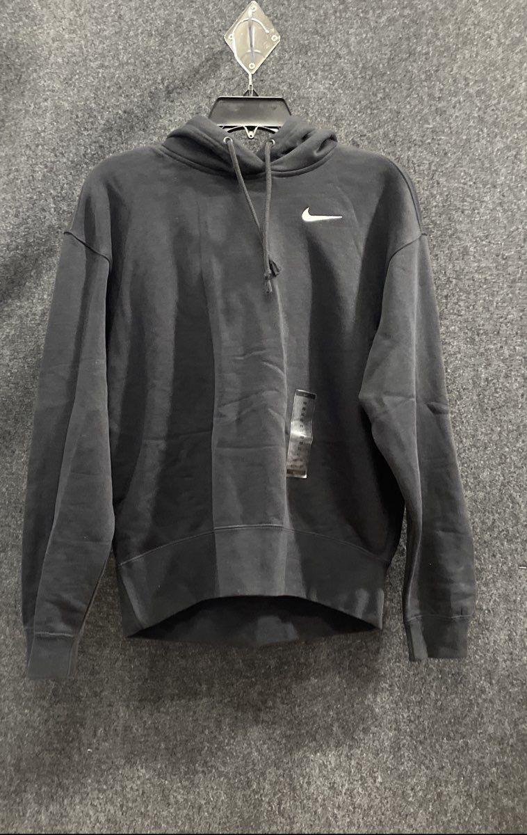 Nike Women's Sportswear Essential Fleece Pullover Hoodie Black Sz XS NWT