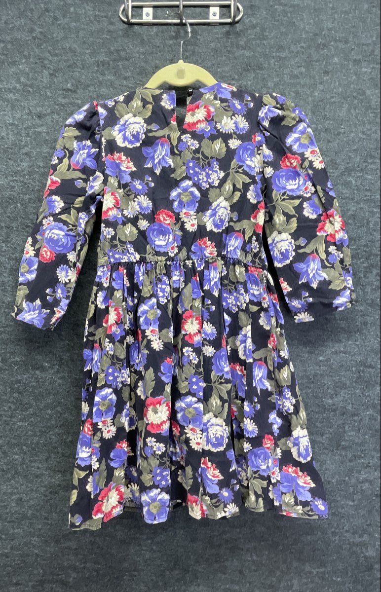 Vintage 90s Misty Rose Floral Lace Collar Prairie Dress Made in USA Girls Sz 12