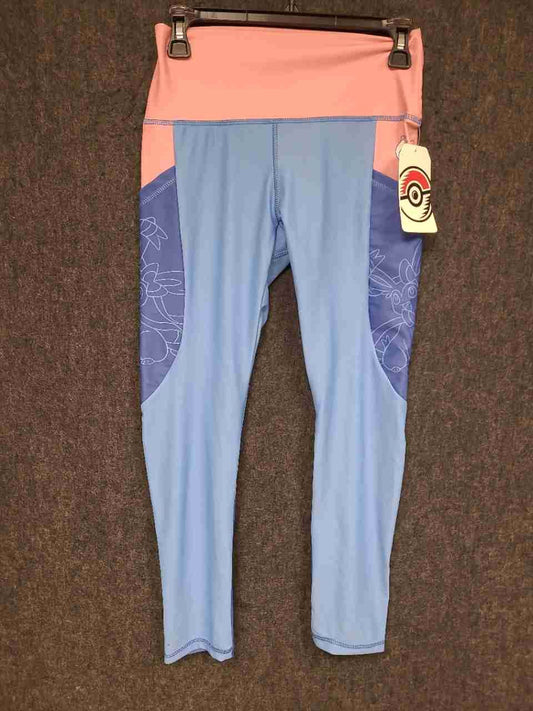 Pokemon Center Women's Sylveon Colorblock Leggings Pink Blue Sz M NWT