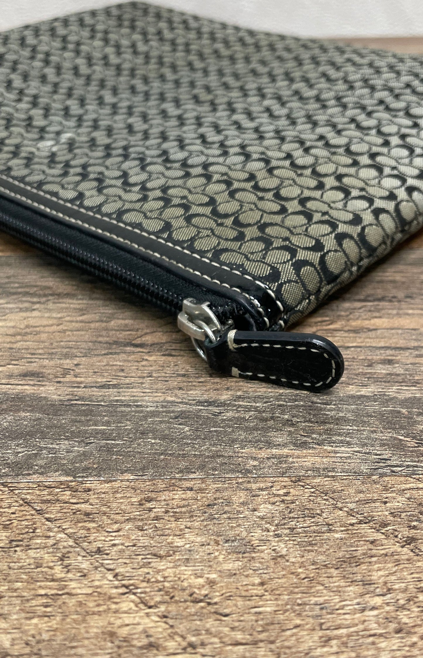 Coach Black Signature Canvas Tablet Tech Sleeve Document Case Pouch