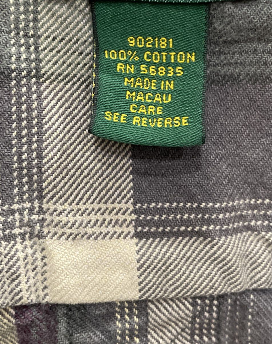 Vintage Cabela's Men's Brown Purple Plaid Cotton Shirt Jacket Sz 2XL Tall