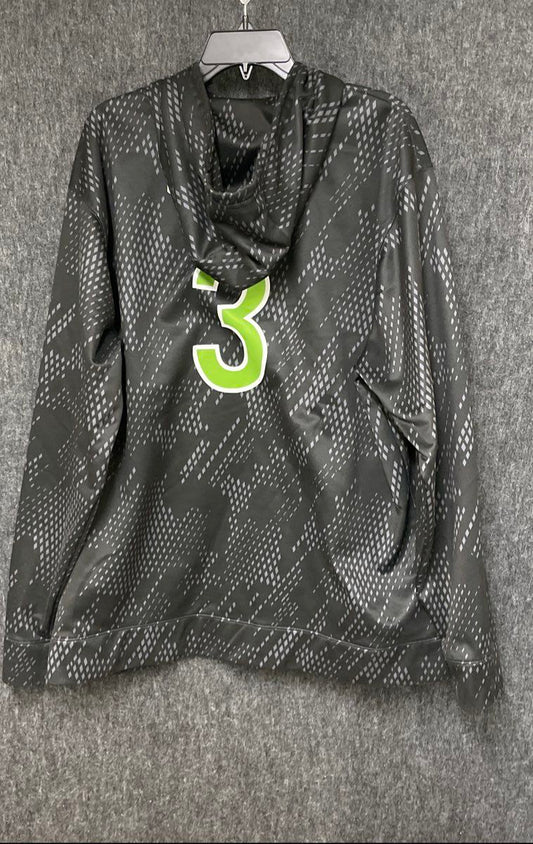 EvoShield Men's Competitive Edge Baseball Hoodie Black Geometric Pattern Sz 2XL