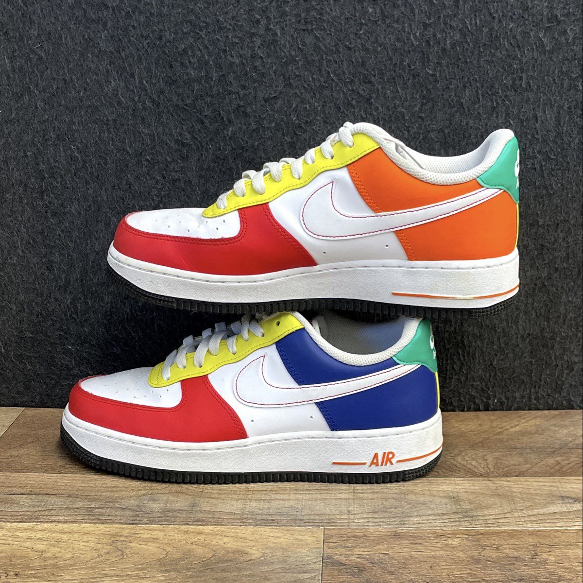 Nike Air Force 1 Low Multi-Color Rubik's Cube Men's Sneakers Size 9