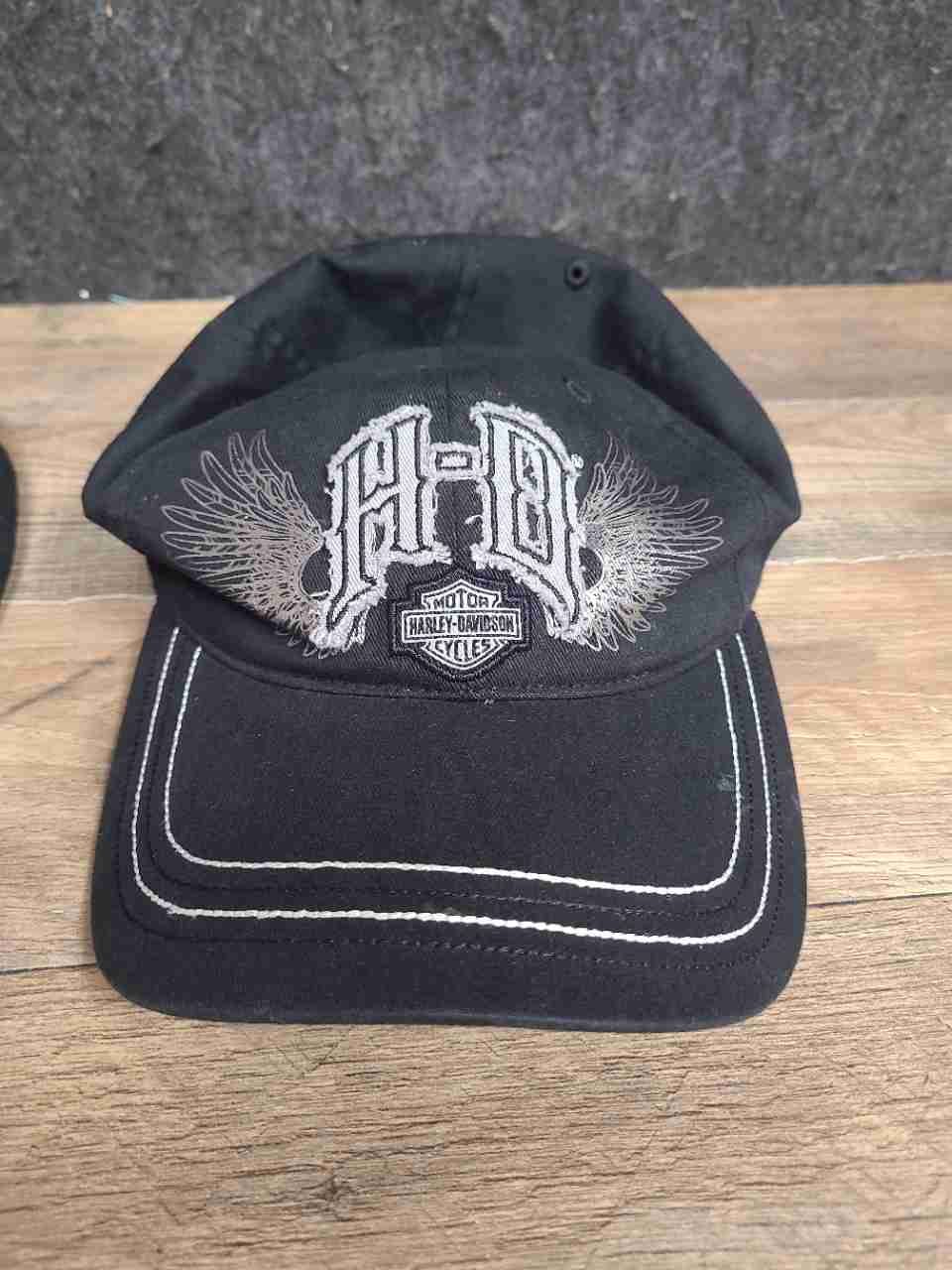 Lot of 2 Harley-Davidson Dealership Hats New York City & Wisconsin Caps OSFA