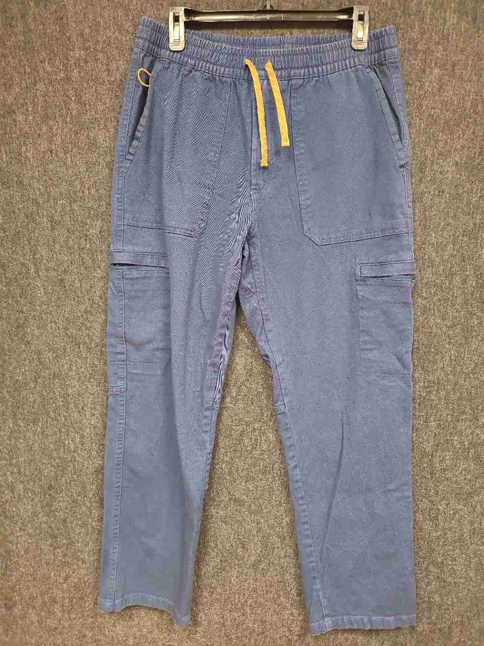 The North Face Men's Blue Cargo Pants Elastic Waist Drawstring Sz M Short