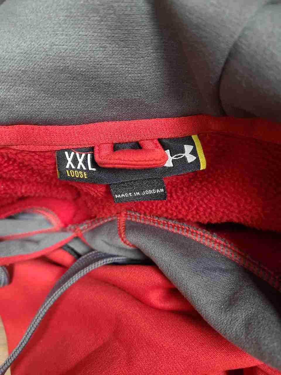 Under Armour Men's Red Big Logo Pullover Hoodie Sweatshirt Loose Fit Sz XXL