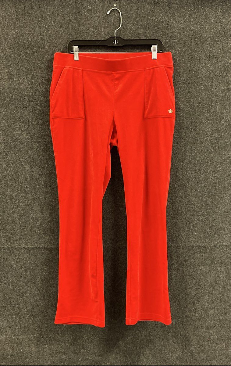 Juicy Couture Red Velvet Sweat Pants Women's Size Large