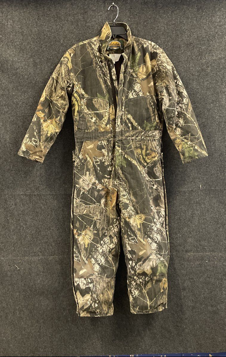 Cabela's Youth Insulated Camouflage Coveralls Jumpsuit Hunting Gear Camo Sz 18