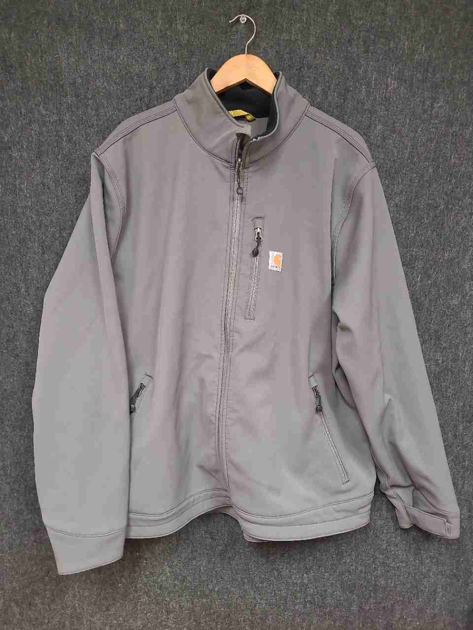 Carhartt 102199 Crowley Softshell Full Zip Water Repellent Jacket Gray Sz 2XL