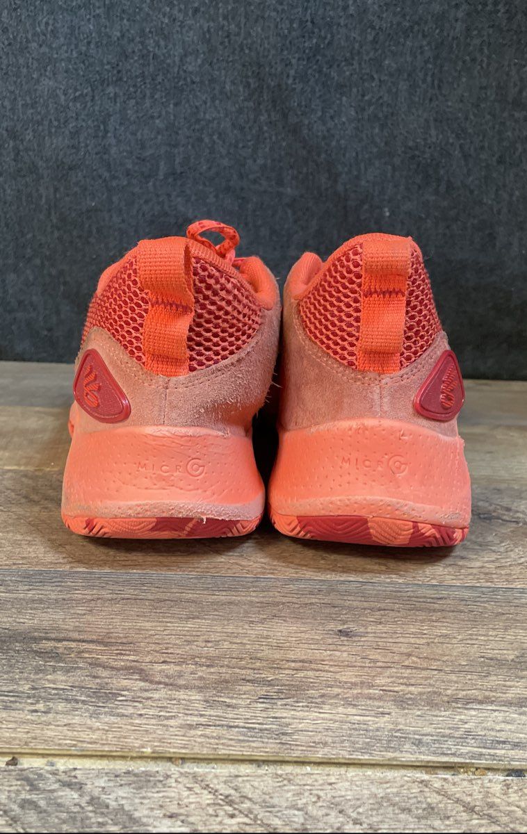 Under Armour Curry Hovr Splash Orange Red Basketball Shoes Youth Size 6Y
