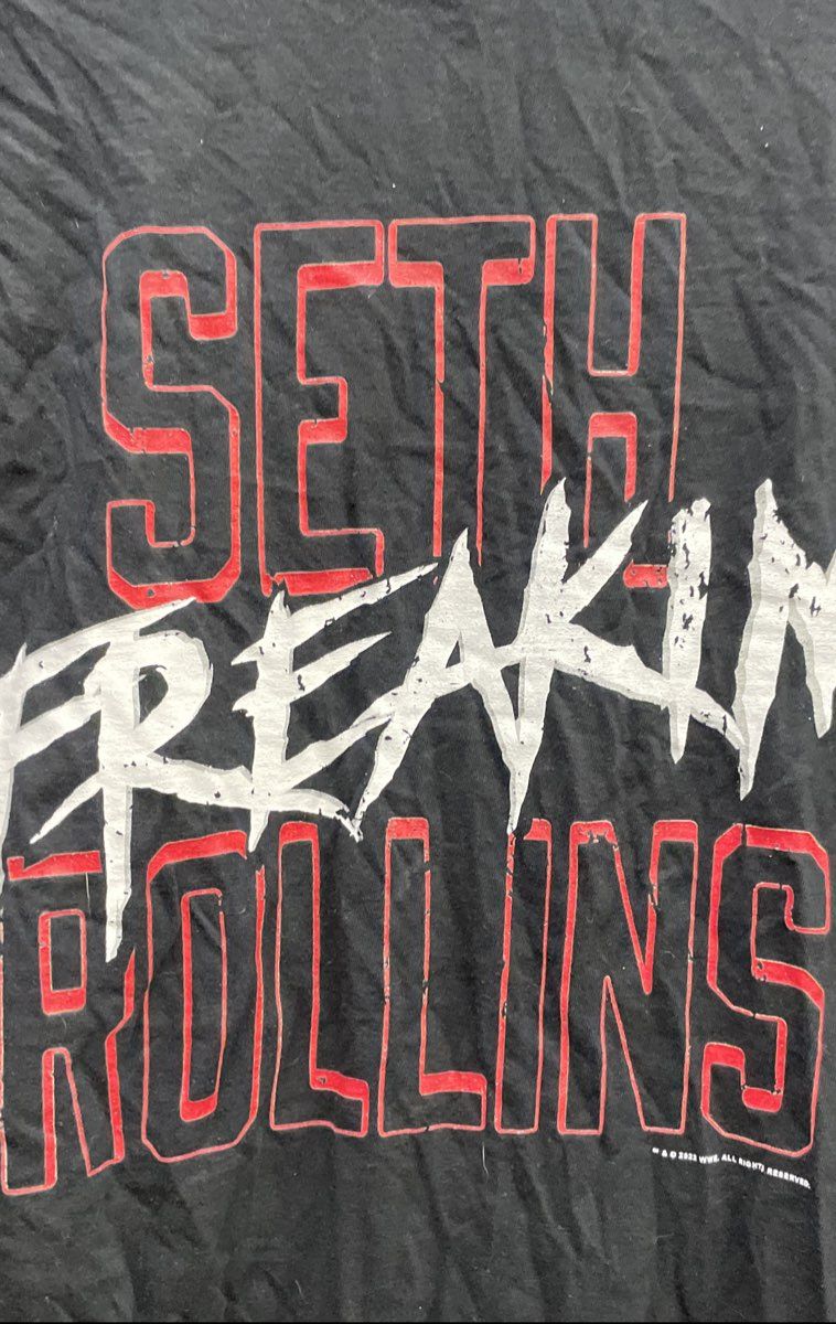 Fanatics Men's Black Seth Freakin Rollins WWE Wrestling Graphic T-Shirt Sz XL