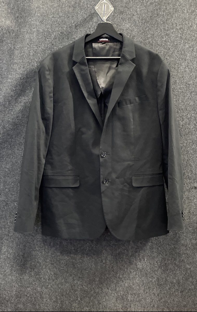 Express Men's Black Slim Fit Performance Suit Jacket Blazer Sz 44R
