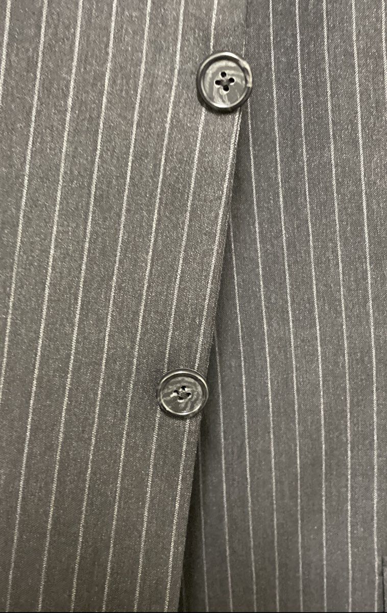 Gieves & Hawkes Savile Row 48R Grey Pinstripe 100% Worsted Wool Sports Jacket