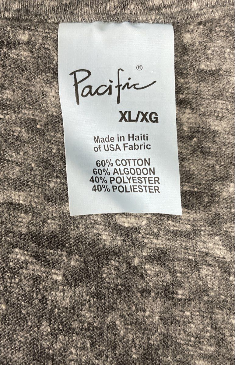 Pacific Men's Gray V-Neck Heathered T-Shirt Lot of 10 New XL
