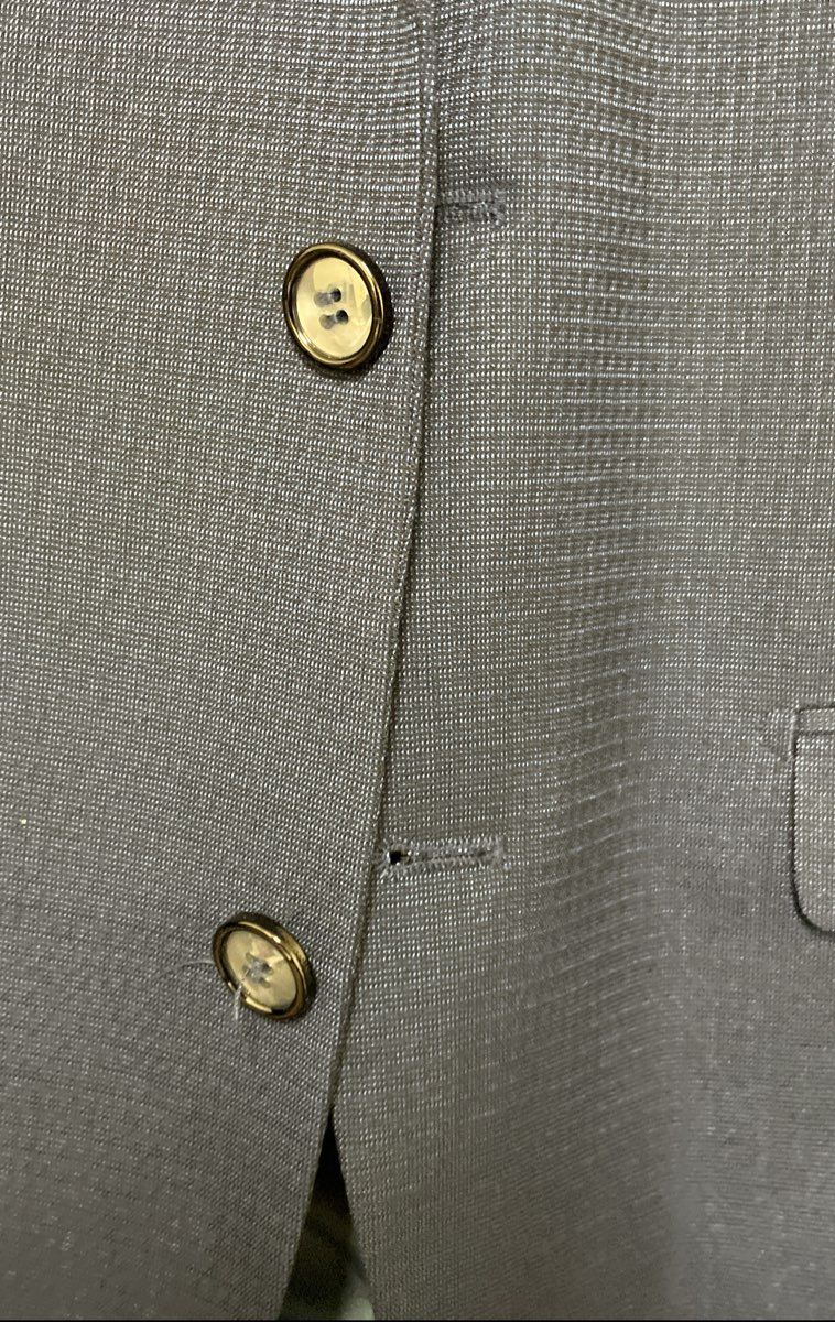 Vitali Men's Navy Blue Textured Two-Button Blazer Suit Jacket Sz 38S