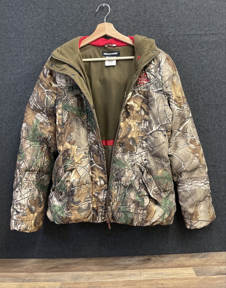Realtree Women's Xtra Camo Hooded Insulated Puffer Jacket Sz S