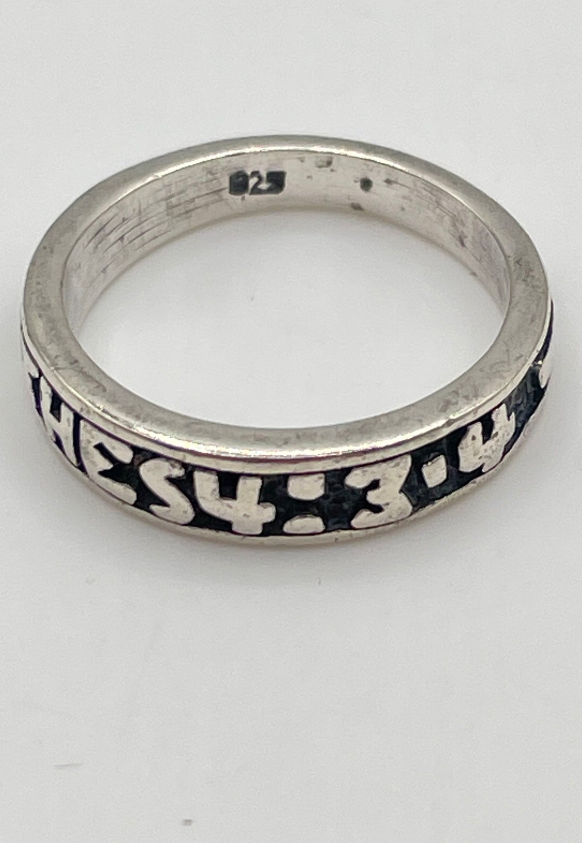 925 Sterling Silver Biblical Verse 1 Thessalonians 4:3-4 Ring 2.6g