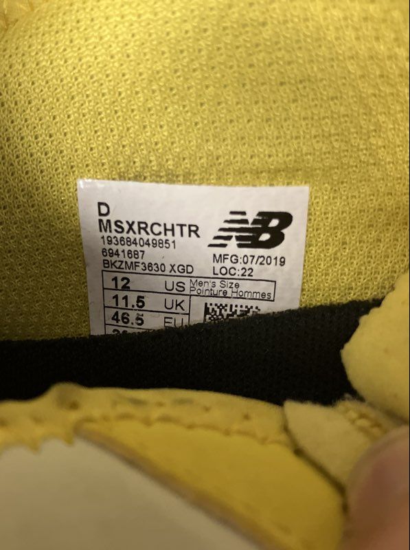 New Balance X-Racer MSXRCHTR Yellow White Grey Lifestyle Sneakers Size 12