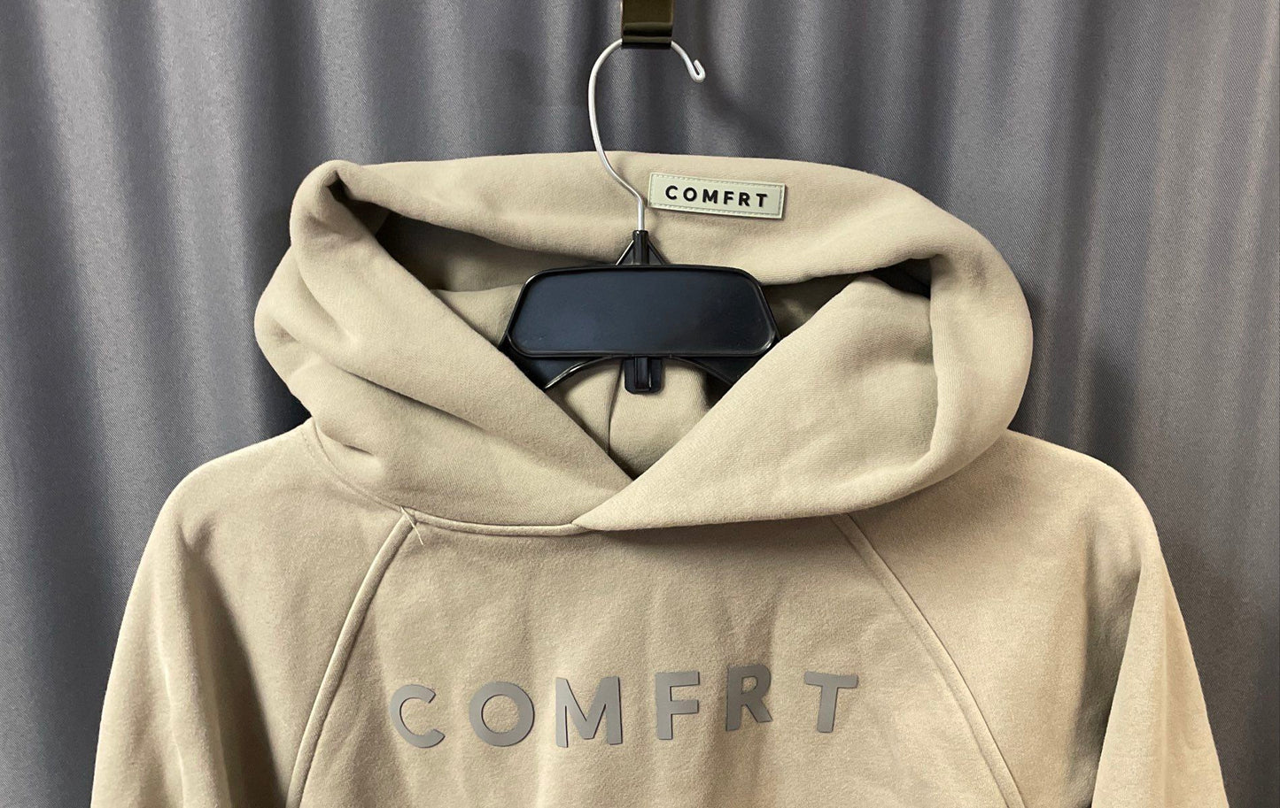 Comfrt Men's Gray Minimalist Heavyweight Oversized Pullover Hoodie Sz M