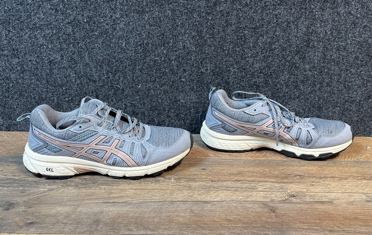 Asics Gel-Venture 7 Grey Pink Trail Running Shoes Women's Size 9