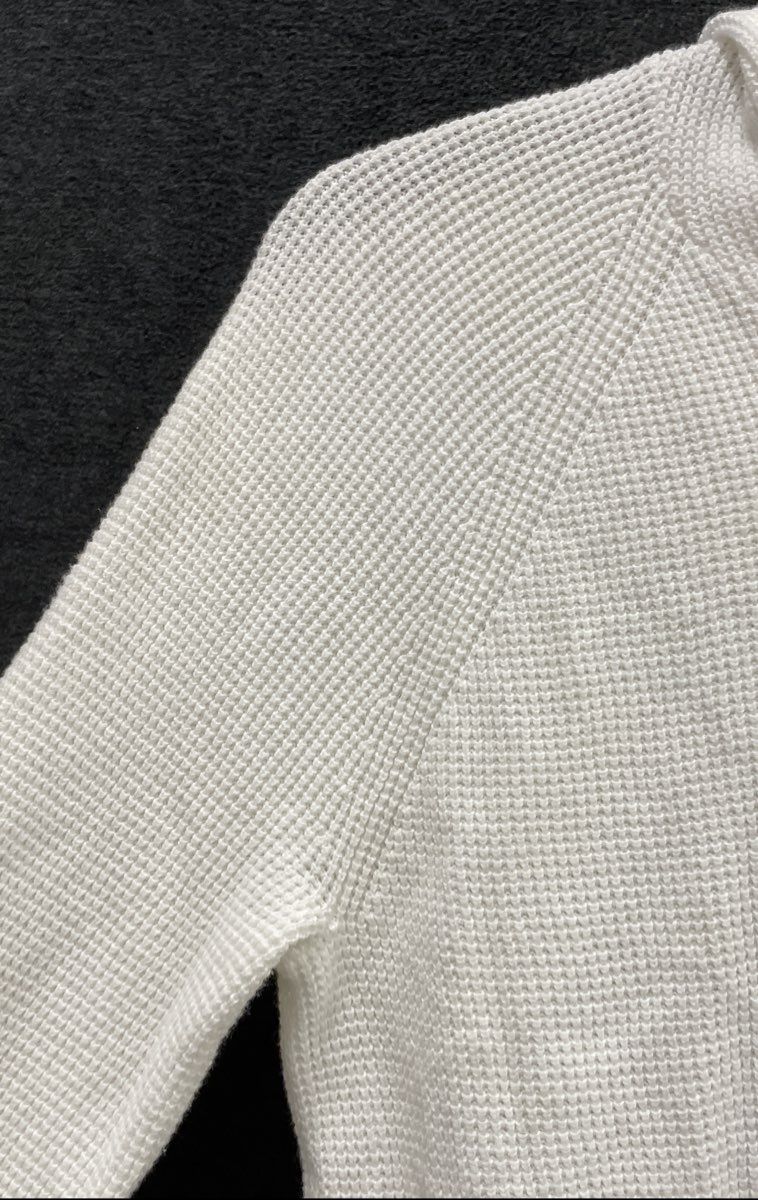 Lauren Ralph Lauren Women's White Waffle Weave Cotton Pullover Hoodie Sz M