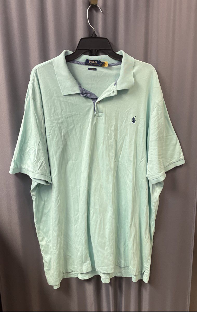 Polo Ralph Lauren Men's Classic Fit Polo Shirt Aqua Short Sleeve Sz XXL