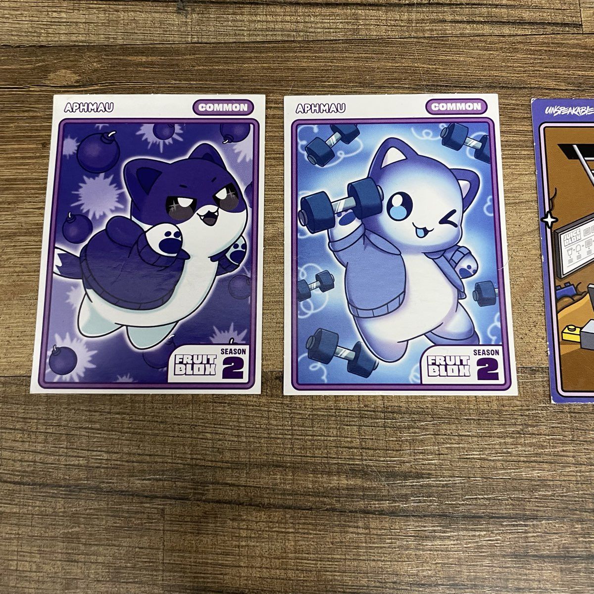 Fruit Blox Season 2 Card Lot (6) Aphmau Ninja Kidz Unspeakable Rare Common