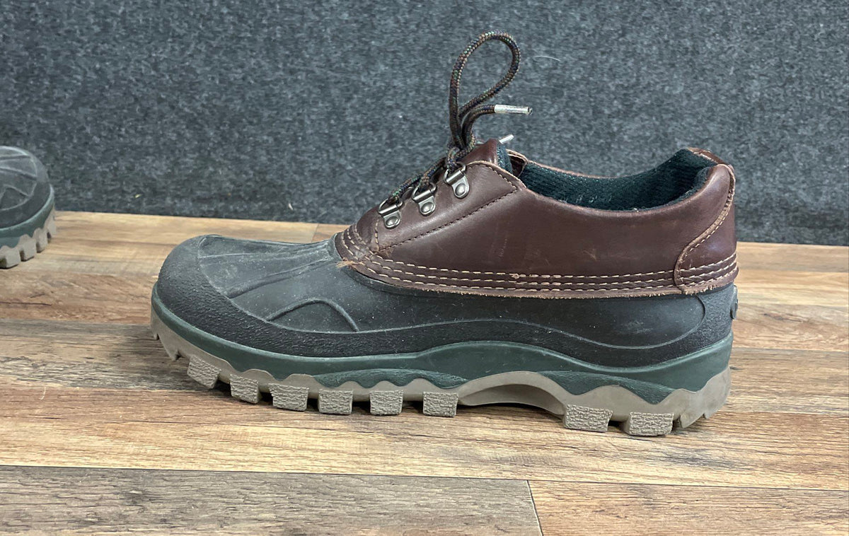 L.L. Bean Storm Chaser 3-Eye Low Duck Boots Brown Black Size 10