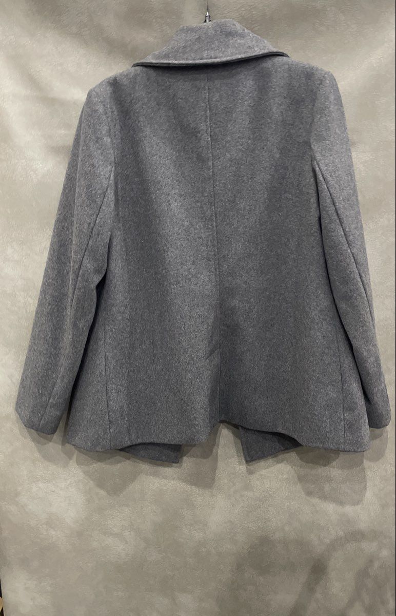 Merona Women's Gray Double Breasted Wool Blend Blazer Peacoat Jacket Sz XL