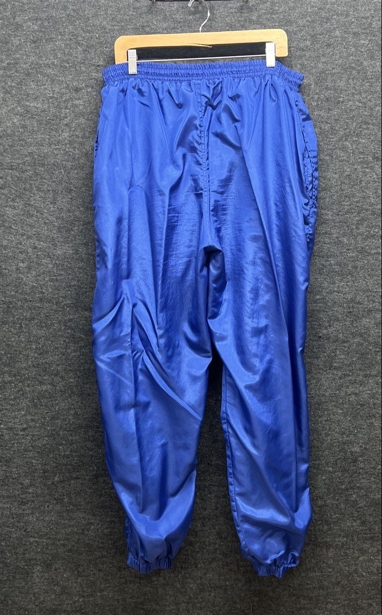 Vintage 90s Nike Men's Blue Nylon Windbreaker Track Pants Baggy Lined Sz XXL