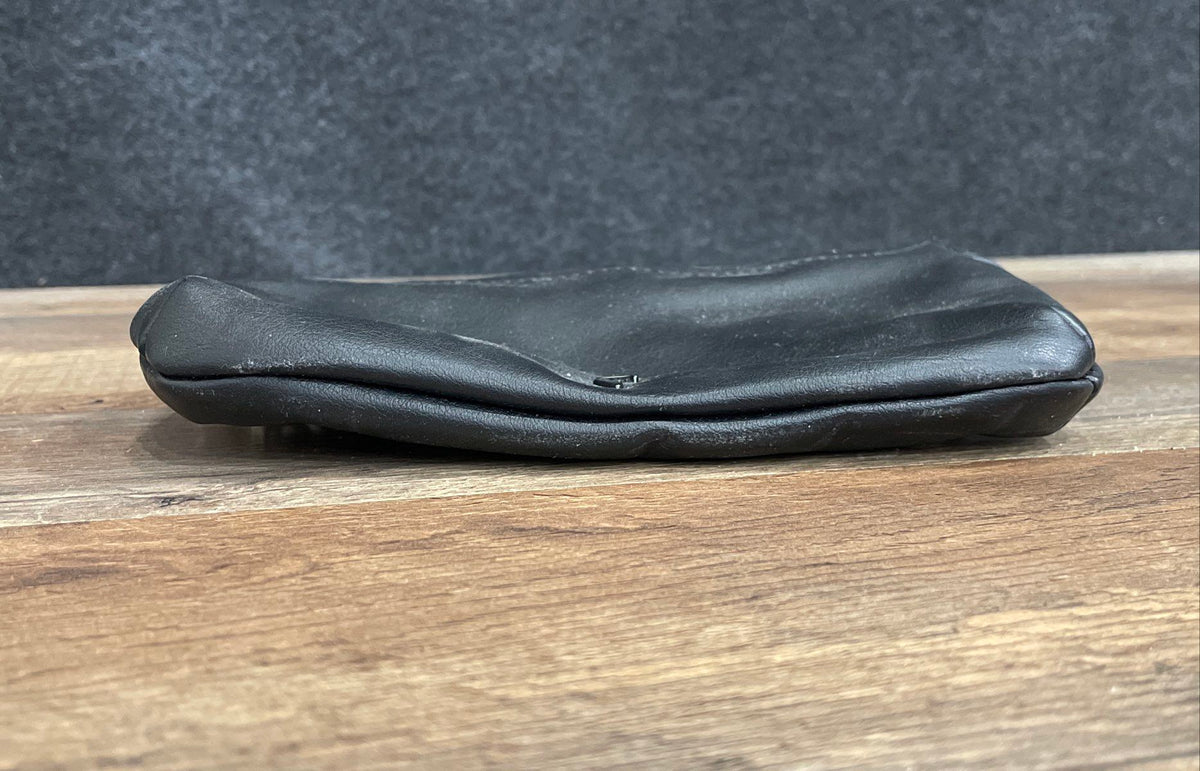 Simply Vera Vera Wang Black Leather Mini Bag Clutch Silver Hardware