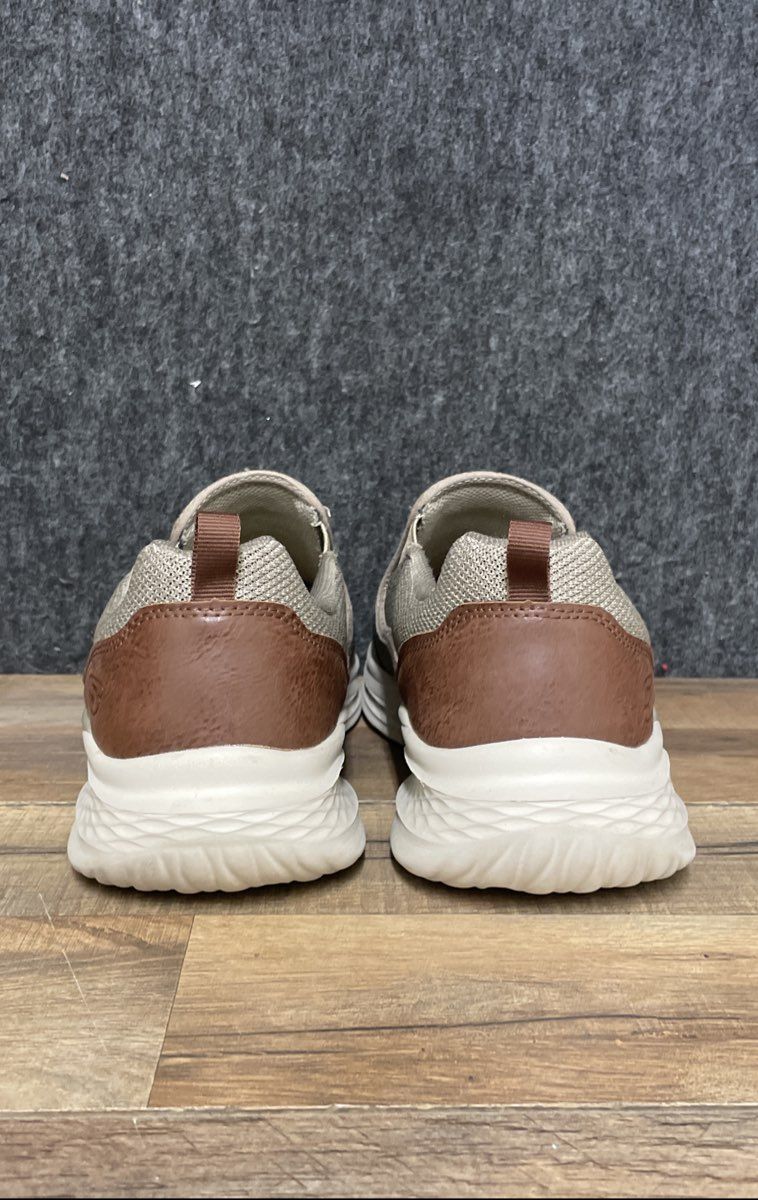 Skechers Relaxed Fit Slade Lucan Khaki Tan Slip-on Sneakers Men's Size 10 WW