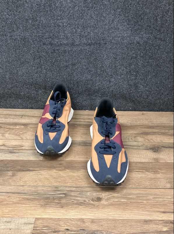 New Balance 327 Tan Navy Burgundy Lifestyle Sneakers Men's Size 12 MS327TA