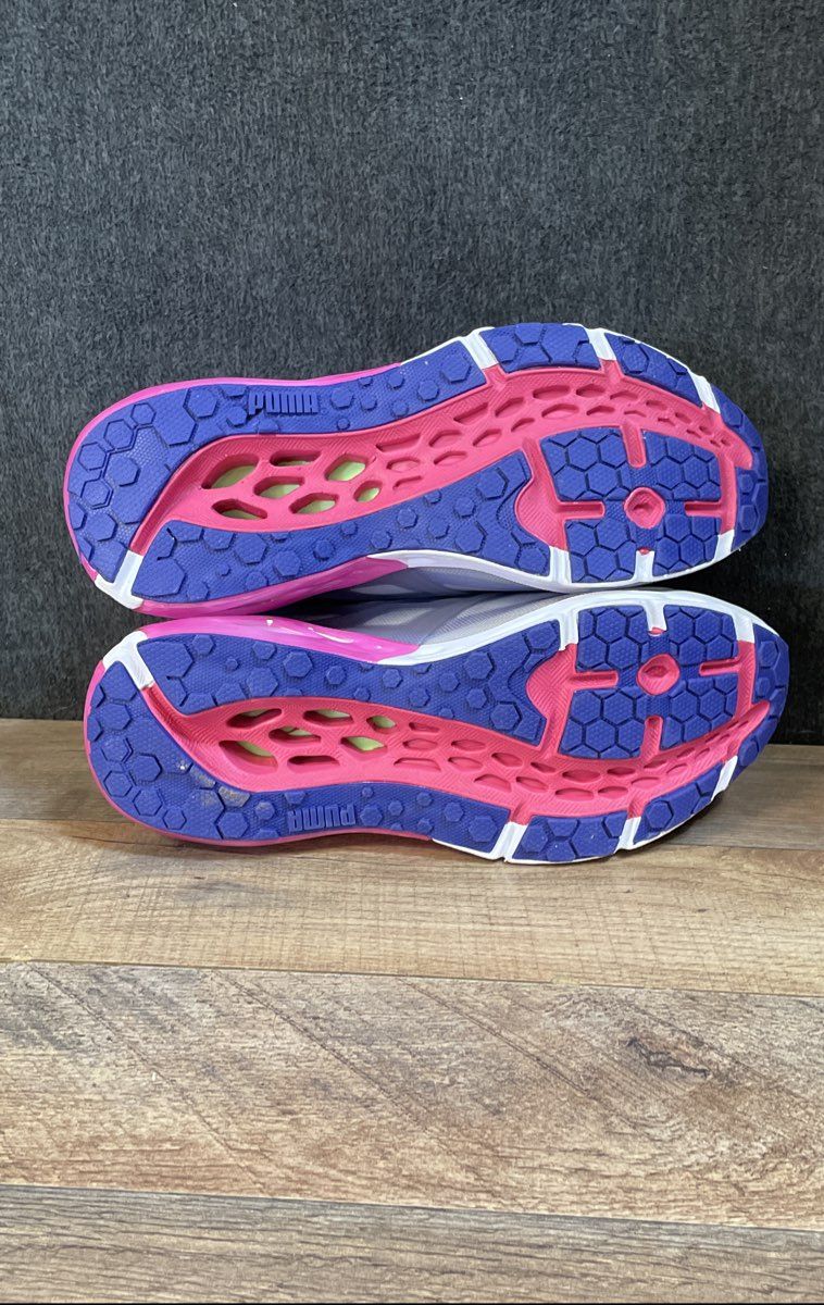 Puma BioWeb Elite Plus Grey Pink Purple Women's Running Shoes Size 8.5