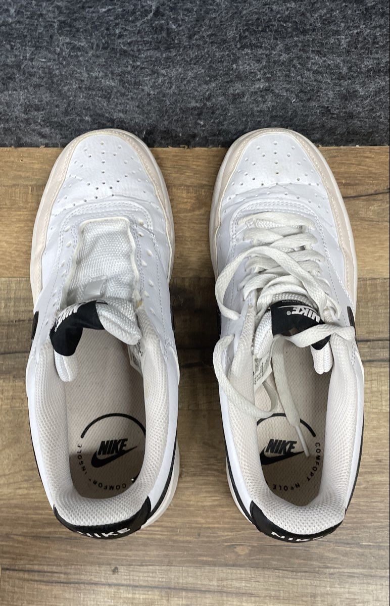 Nike Court Vision Low White Black Sail Lifestyle Sneakers Size 9