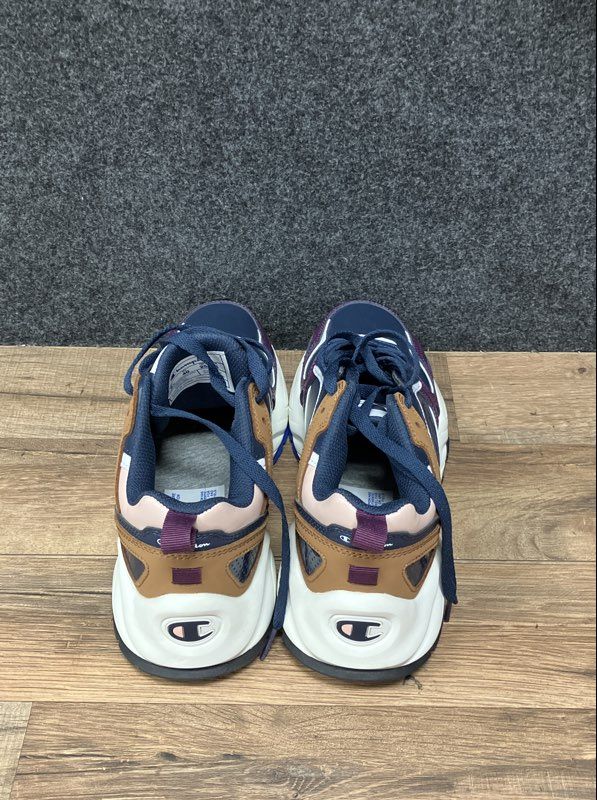 Champion 93Eighteen Navy Blue Burgundy Tan Women's Lifestyle Sneakers Size 9