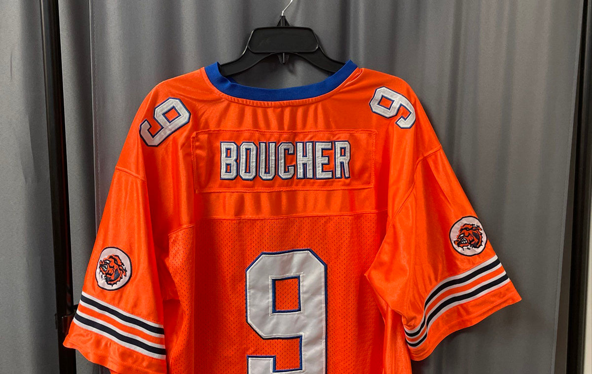 The Waterboy Men's Orange Bobby Boucher #9 Mud Dogs Bourbon Bowl Jersey Sz XL